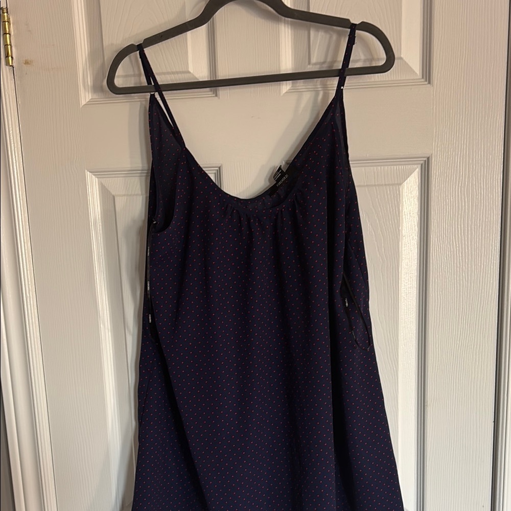 FOREVER21 Blue Polka Dot TANK